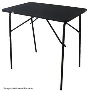 Mesa de Tosa Dobrável Preta