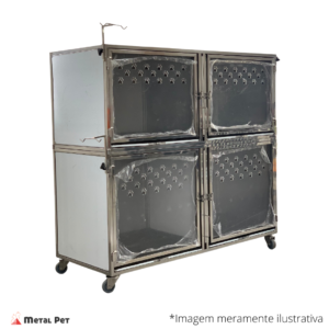 Canil Internamento INOX 4 Lugares